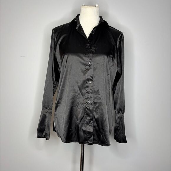 AsYou- Black Button Down - Picture 1 of 4
